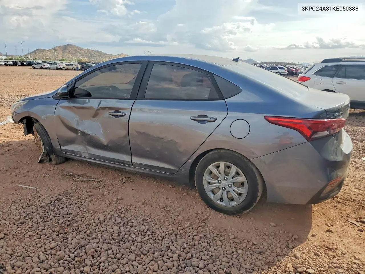 2019 HYUNDAI ACCENT VIN 3KPC24A31KE050388 — фото 2