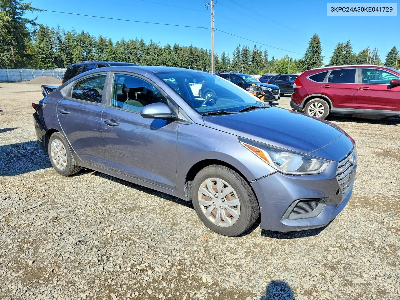 2019 HYUNDAI ACCENT VIN 3KPC24A30KE041729 — фото 4
