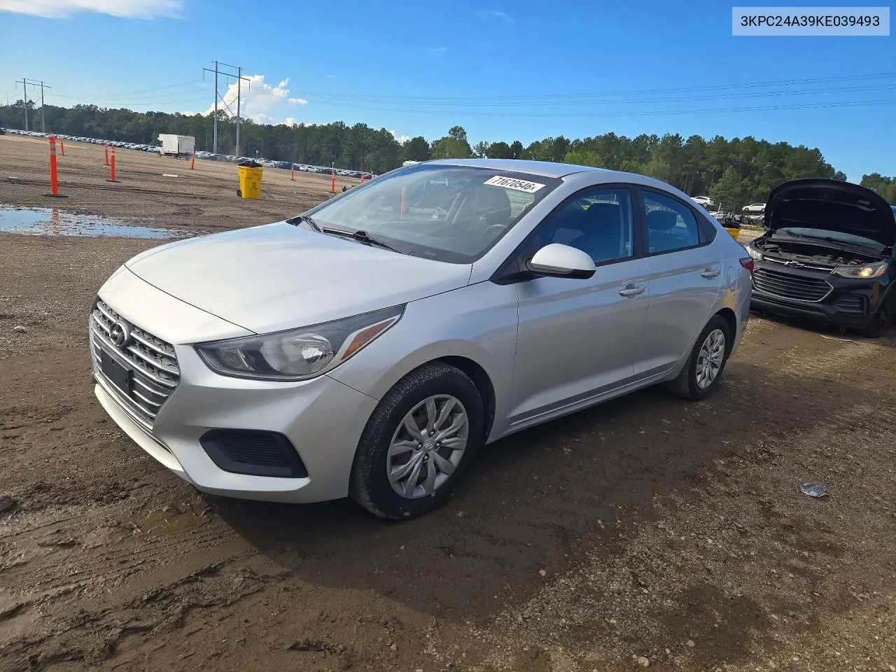 HYUNDAI ACCENT 2019, VIN 3KPC24A39KE039493