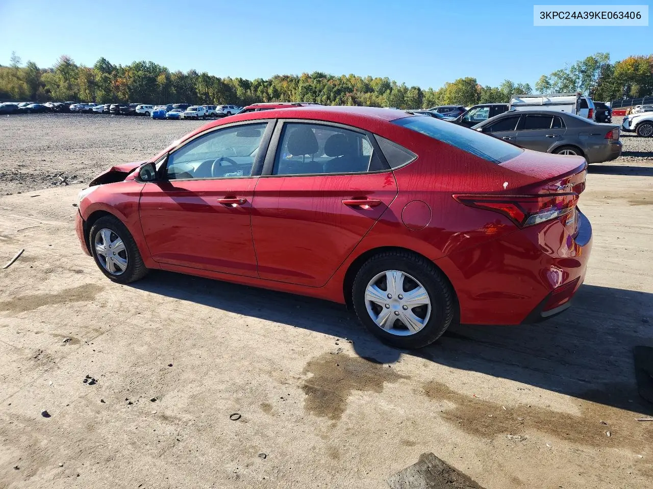 2019 HYUNDAI ACCENT VIN 3KPC24A39KE063406 — фото 2