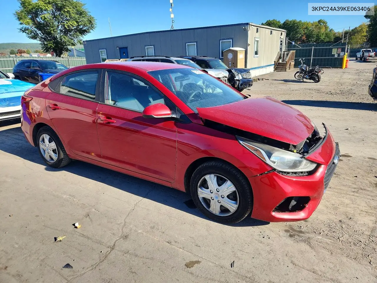 2019 HYUNDAI ACCENT VIN 3KPC24A39KE063406 — фото 4