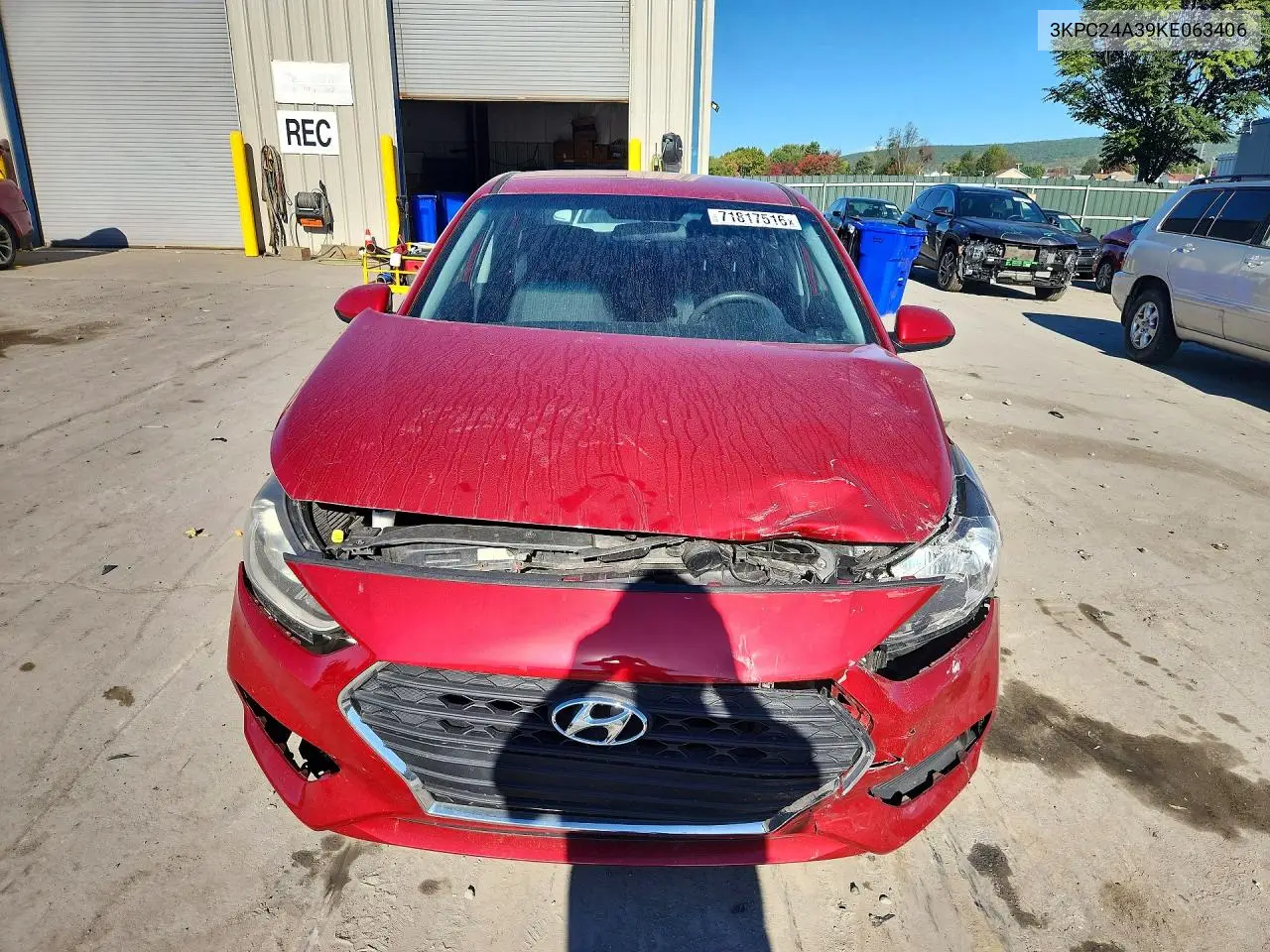 2019 HYUNDAI ACCENT VIN 3KPC24A39KE063406 — фото 5