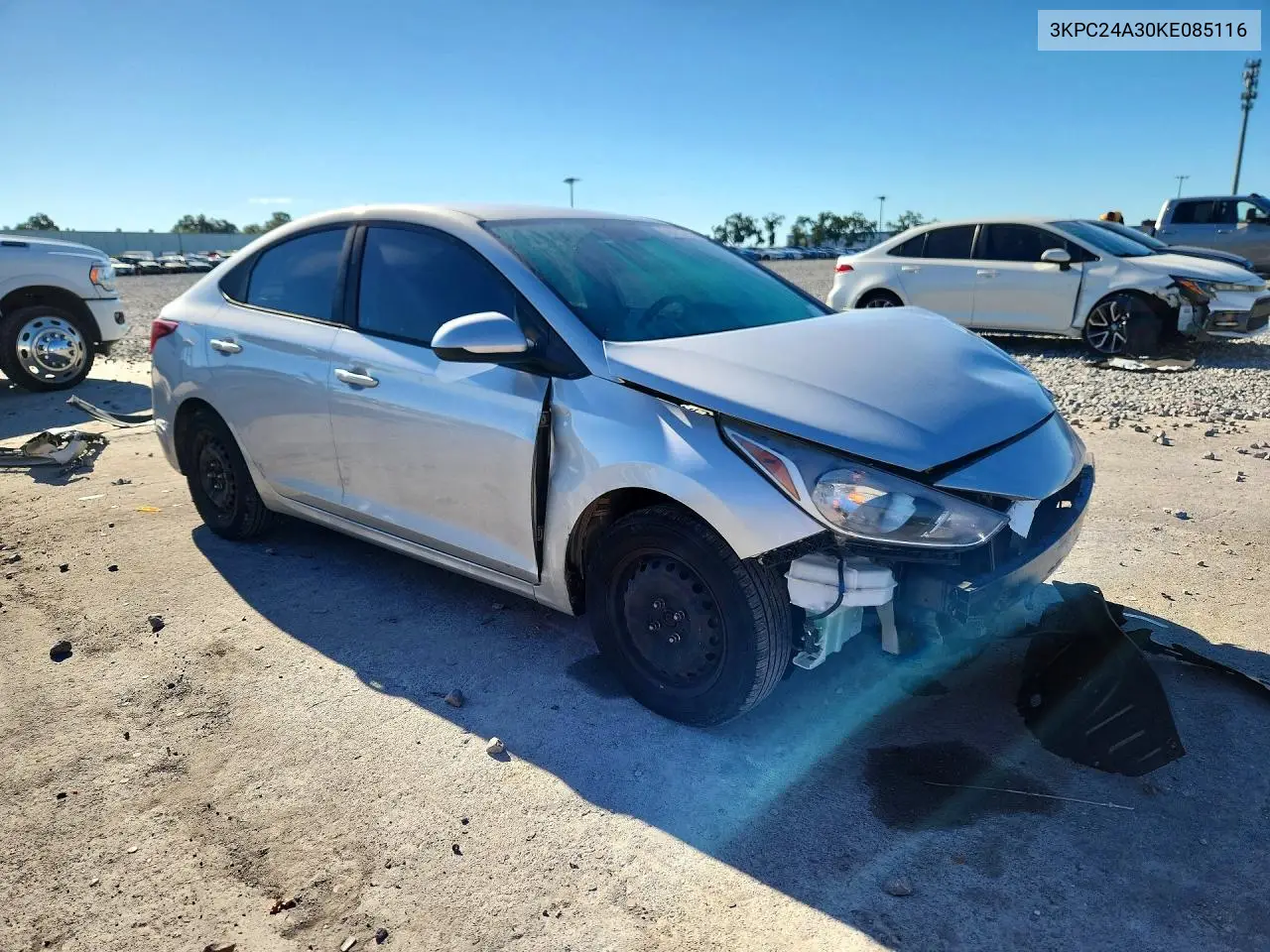 2019 HYUNDAI ACCENT VIN 3KPC24A30KE085116 — фото 4