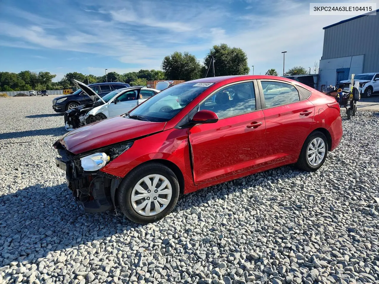 HYUNDAI ACCENT 2020, VIN 3KPC24A63LE104415