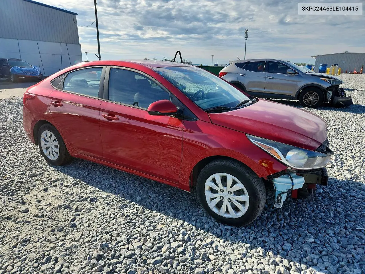 2020 HYUNDAI ACCENT VIN 3KPC24A63LE104415 — фото 4