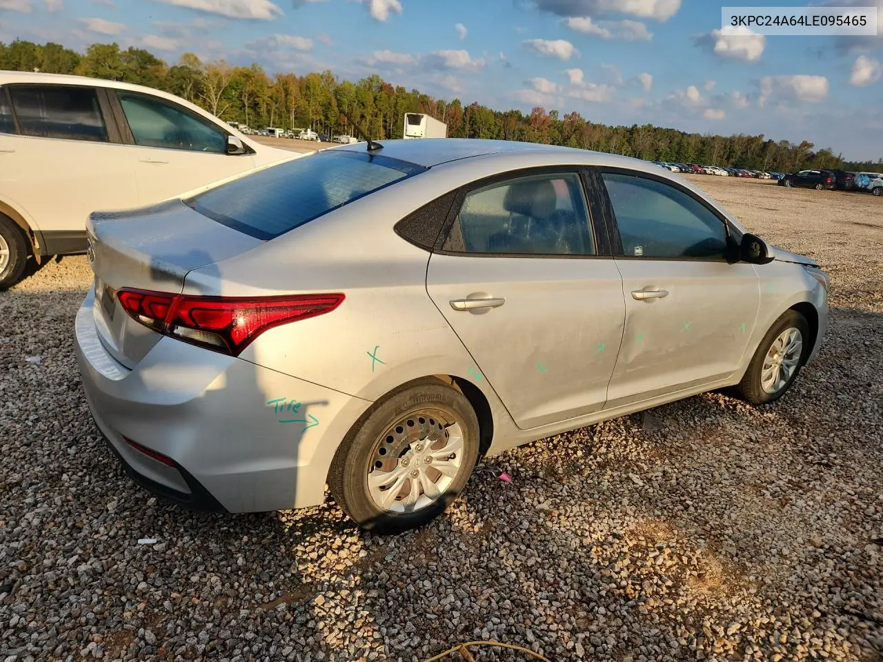 2020 HYUNDAI ACCENT VIN 3KPC24A64LE095465 — фото 3