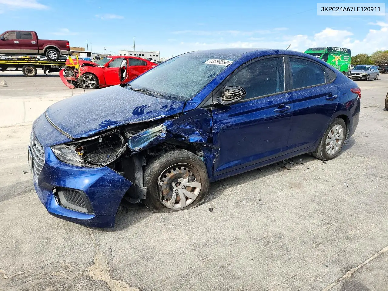 HYUNDAI ACCENT 2020, VIN 3KPC24A67LE120911