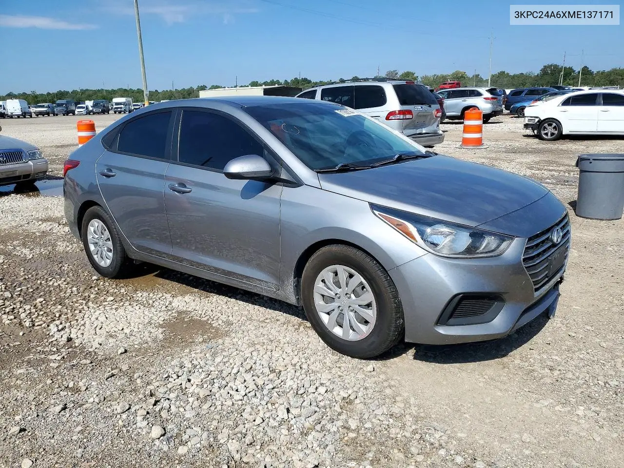 2021 HYUNDAI ACCENT VIN 3KPC24A6XME137171 — фото 4