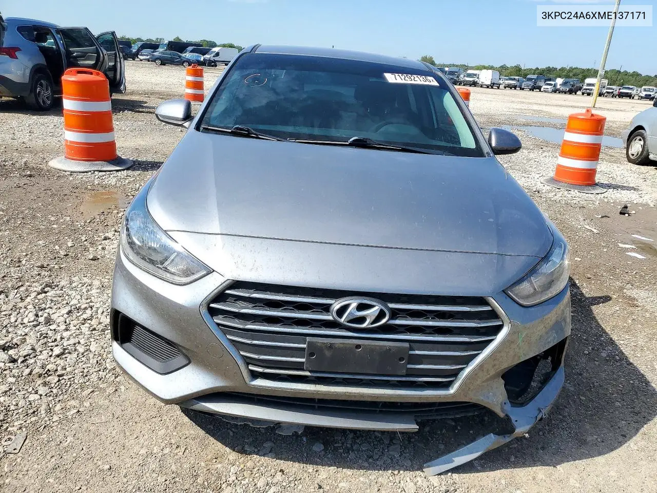 2021 HYUNDAI ACCENT VIN 3KPC24A6XME137171 — фото 5