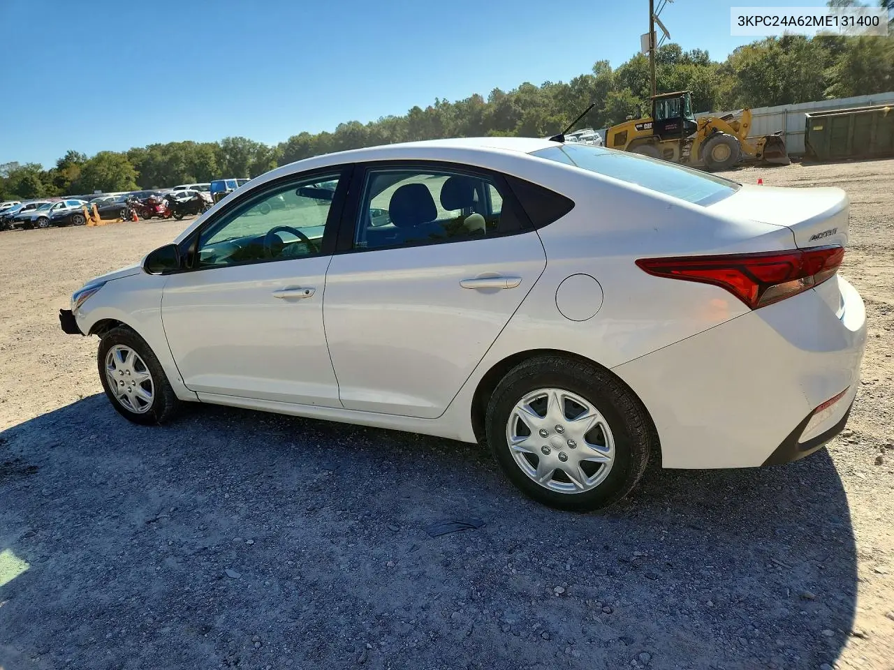 2021 HYUNDAI ACCENT VIN 3KPC24A62ME131400 — фото 2