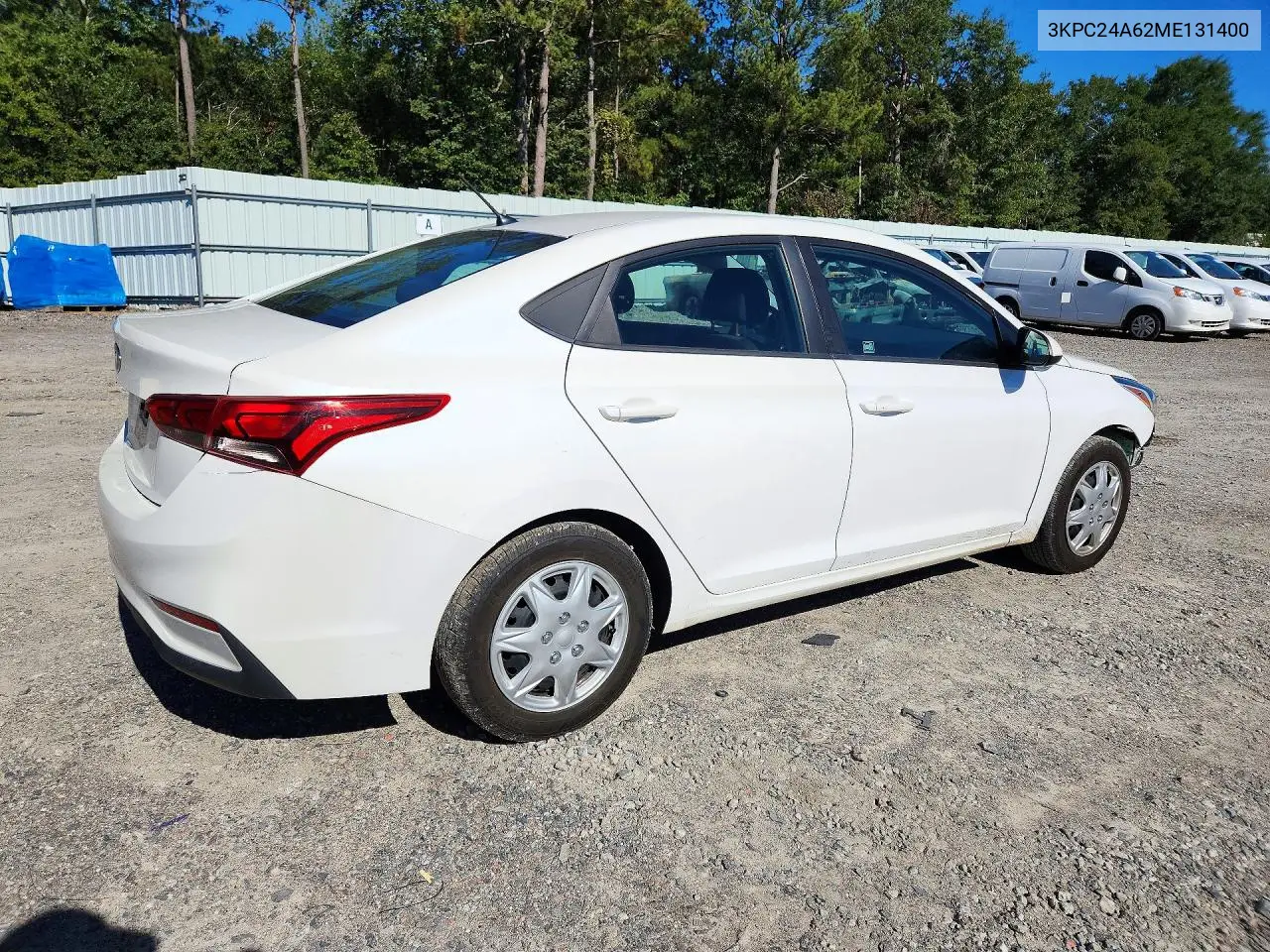 2021 HYUNDAI ACCENT VIN 3KPC24A62ME131400 — фото 3