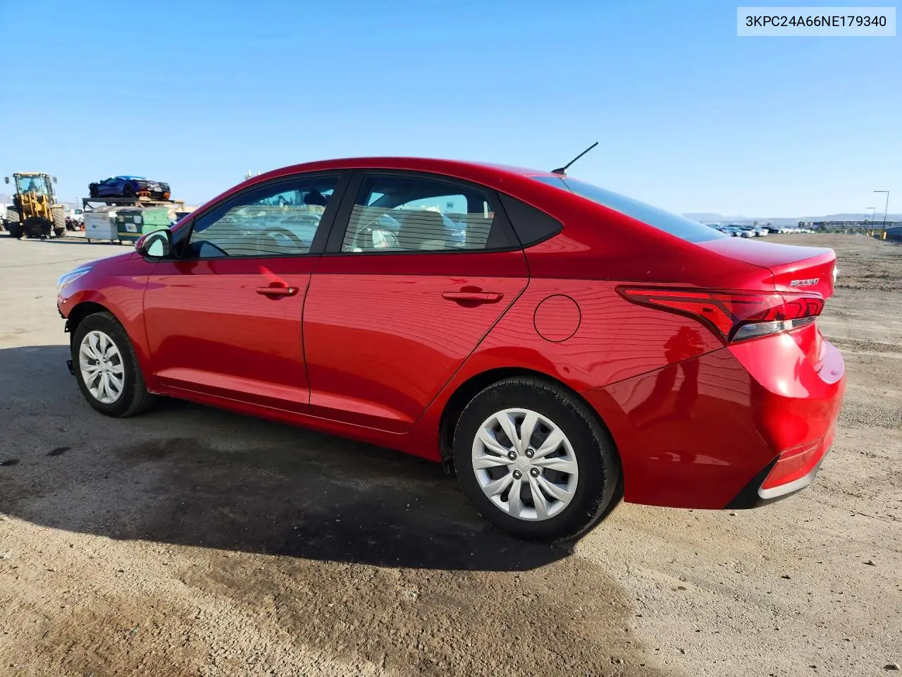 2022 HYUNDAI ACCENT VIN 3KPC24A66NE179340 — фото 2