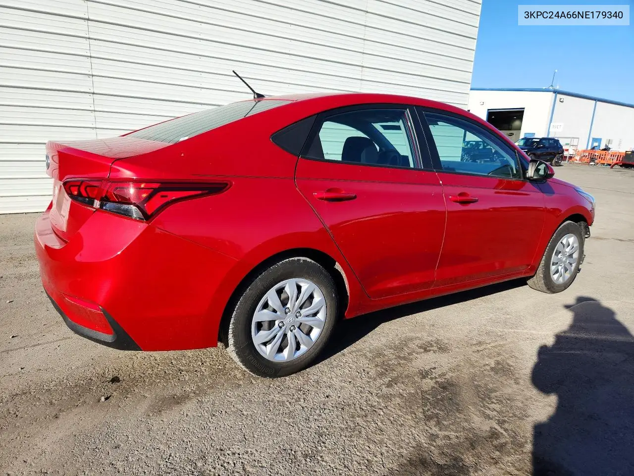 2022 HYUNDAI ACCENT VIN 3KPC24A66NE179340 — фото 3