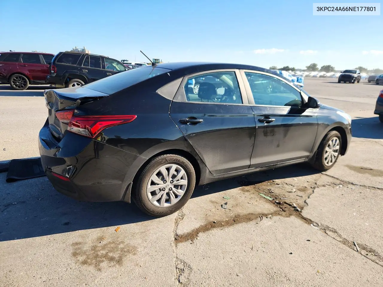 2022 HYUNDAI ACCENT VIN 3KPC24A66NE177801 — фото 3