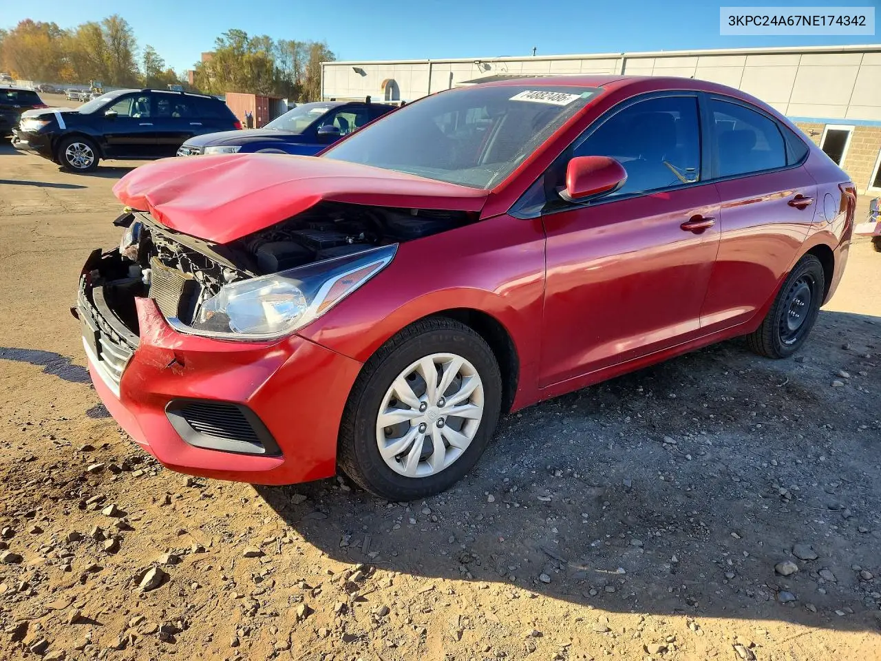 HYUNDAI ACCENT 2022, VIN 3KPC24A67NE174342