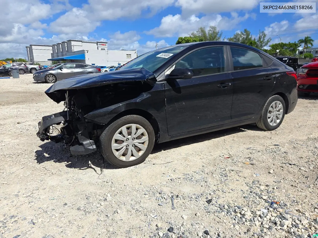 HYUNDAI ACCENT 2022, VIN 3KPC24A63NE158266