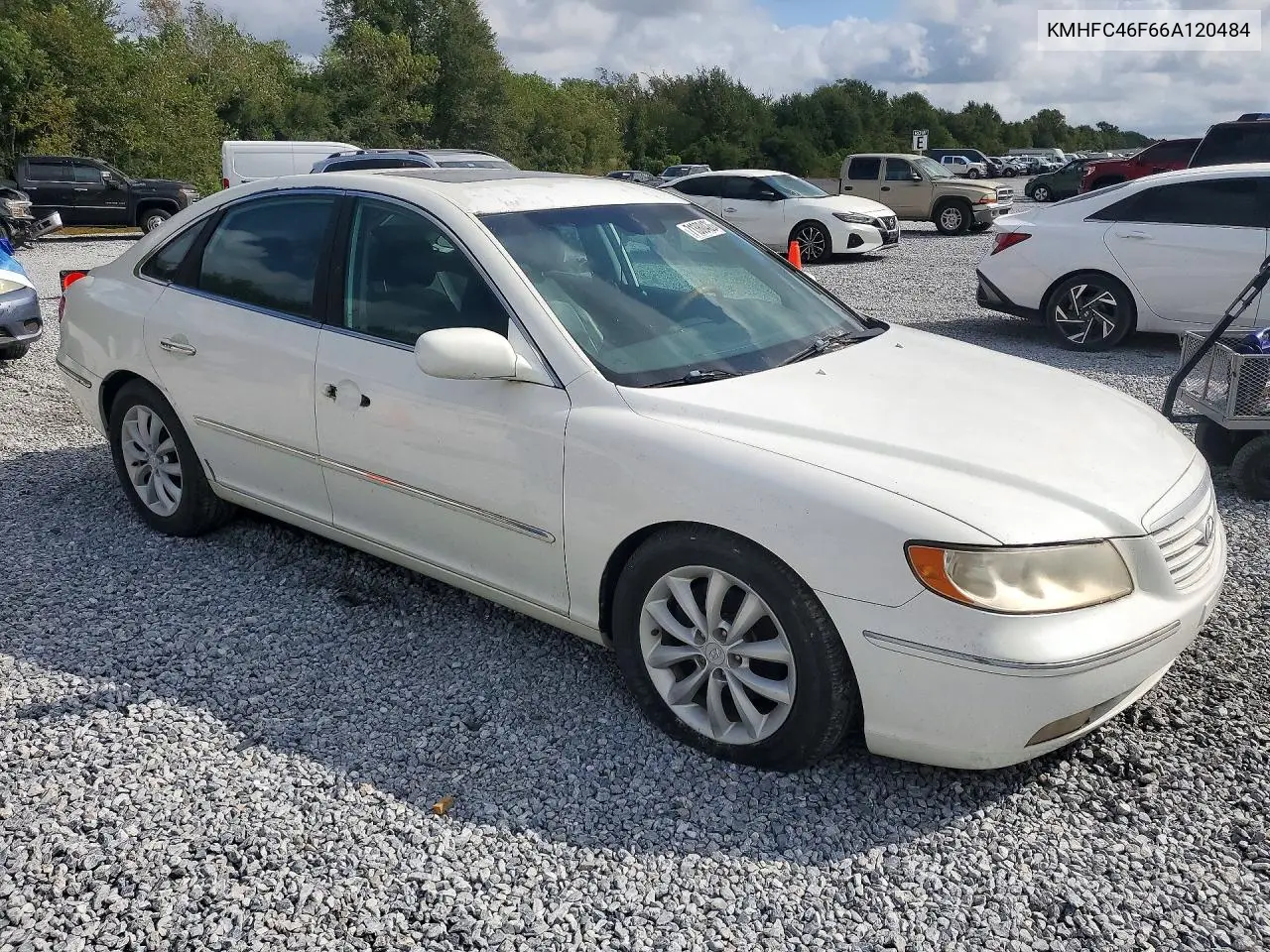 2006 HYUNDAI AZERA VIN KMHFC46F66A120484 — фото 4