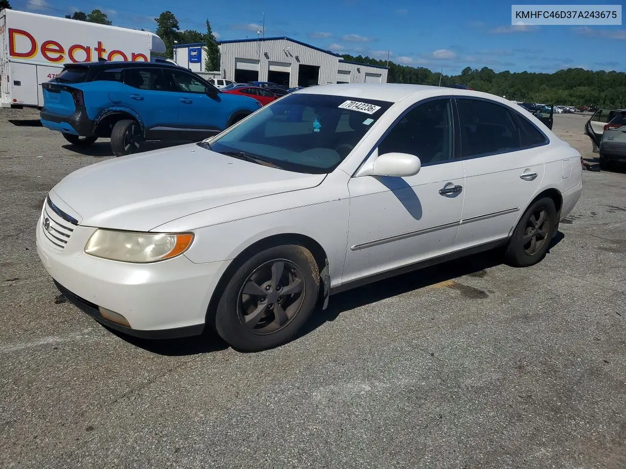 HYUNDAI AZERA 2007, VIN KMHFC46D37A243675