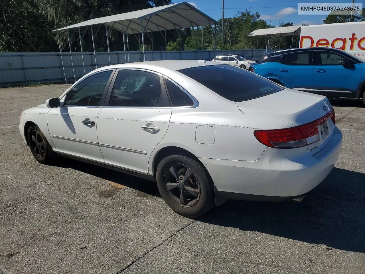 2007 HYUNDAI AZERA VIN KMHFC46D37A243675 — фото 2
