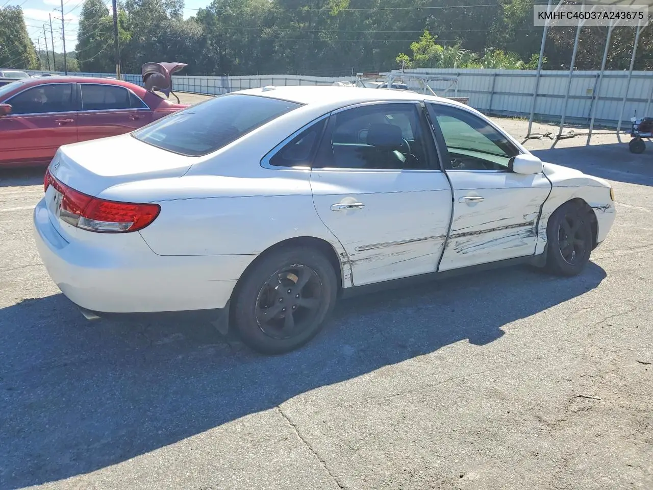 2007 HYUNDAI AZERA VIN KMHFC46D37A243675 — фото 3