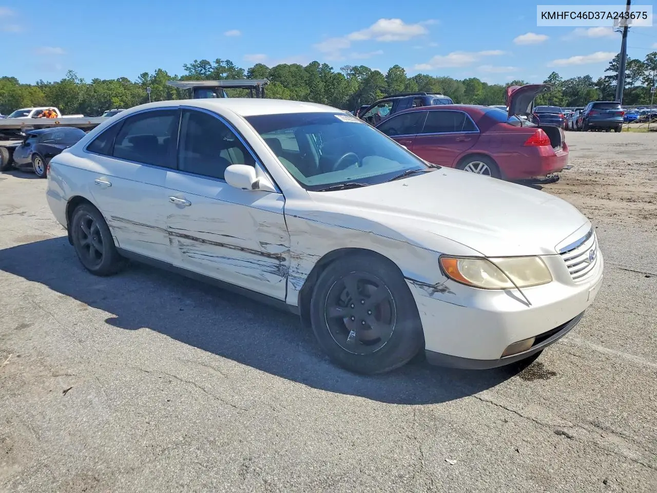 2007 HYUNDAI AZERA VIN KMHFC46D37A243675 — фото 4