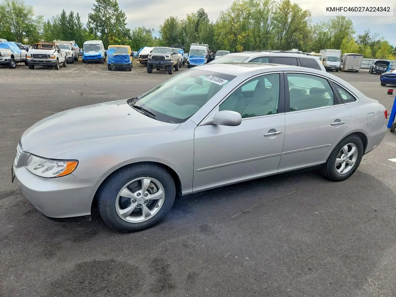 HYUNDAI AZERA 2007, VIN KMHFC46D27A224342