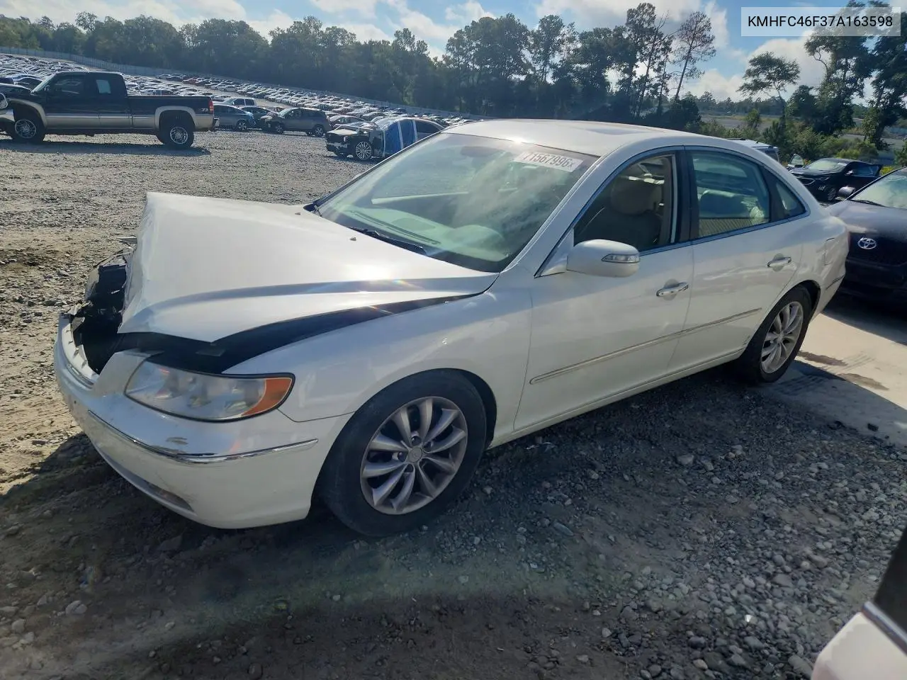 HYUNDAI AZERA 2007, VIN KMHFC46F37A163598