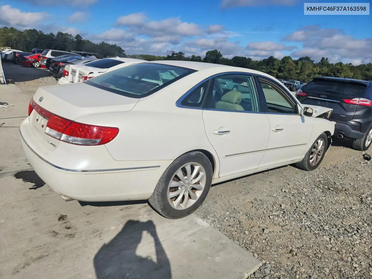 2007 HYUNDAI AZERA VIN KMHFC46F37A163598 — фото 3