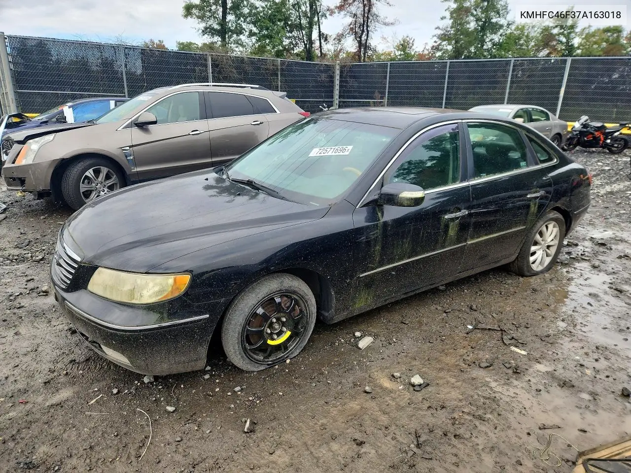 HYUNDAI AZERA 2007, VIN KMHFC46F37A163018