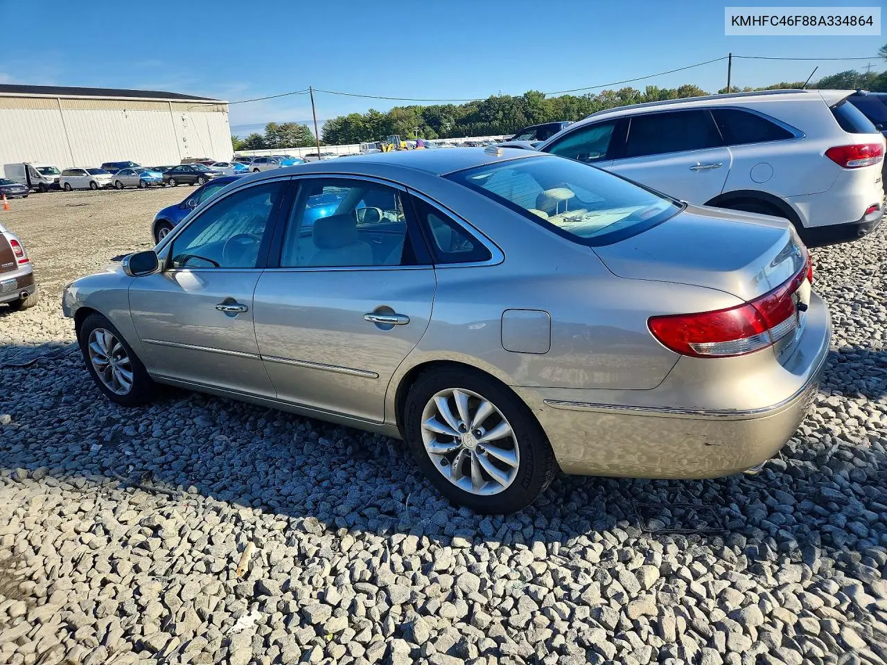 2008 HYUNDAI AZERA VIN KMHFC46F88A334864 — фото 2