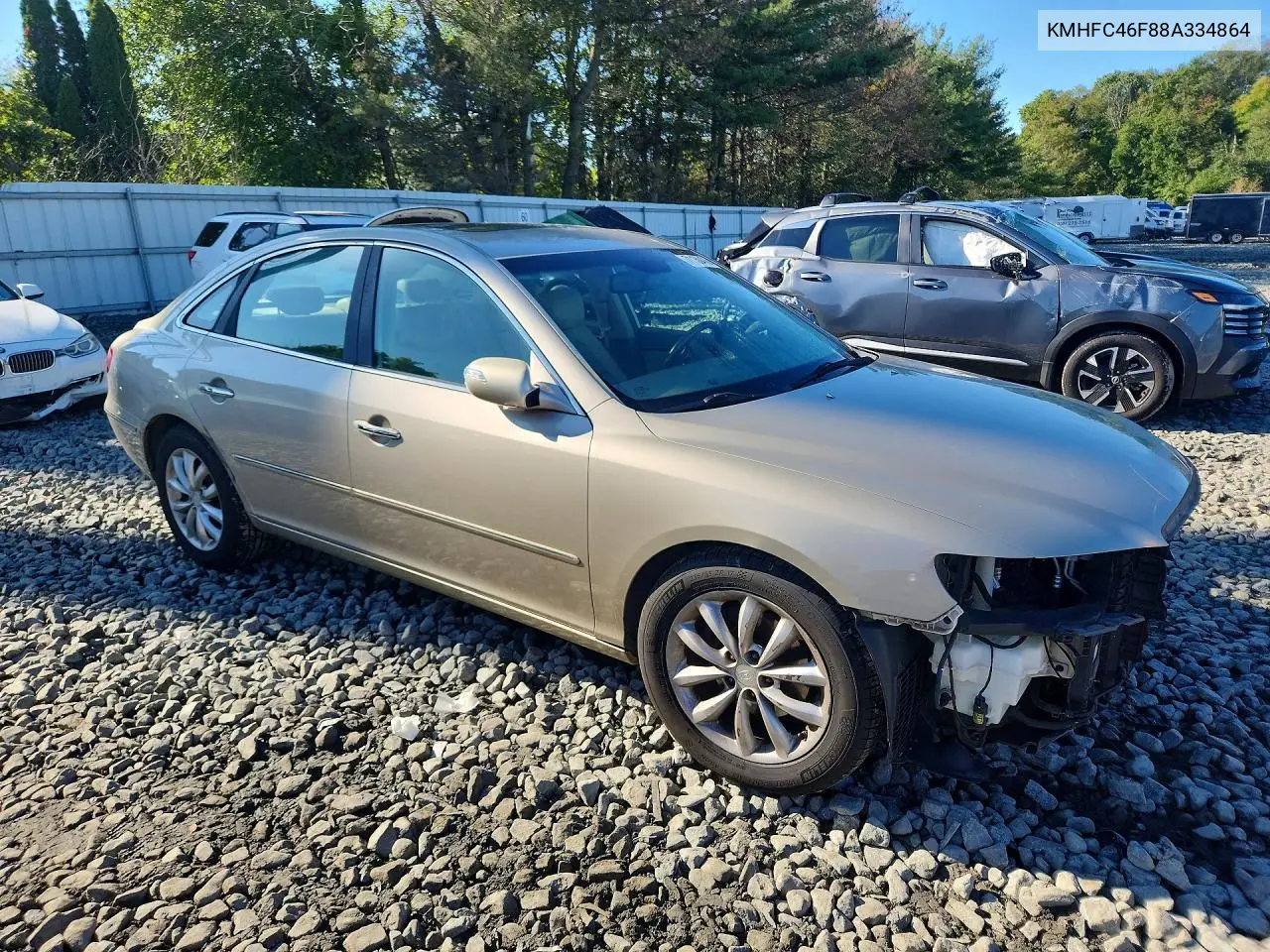2008 HYUNDAI AZERA VIN KMHFC46F88A334864 — фото 4