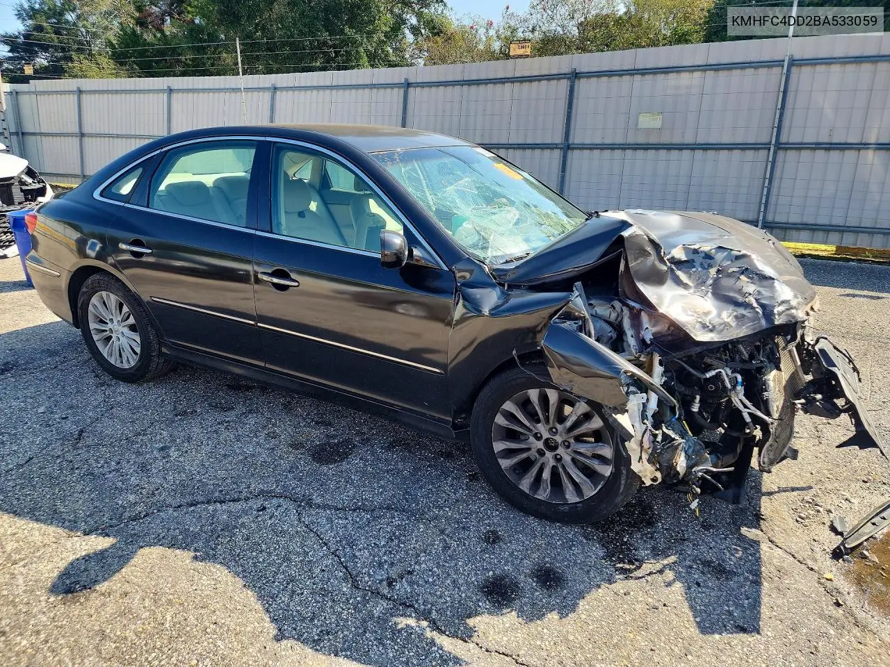 2011 HYUNDAI AZERA VIN KMHFC4DD2BA533059 — фото 4