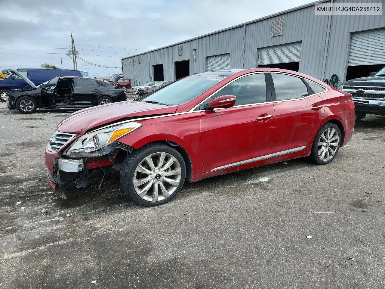 HYUNDAI AZERA 2013, VIN KMHFH4JG4DA258412