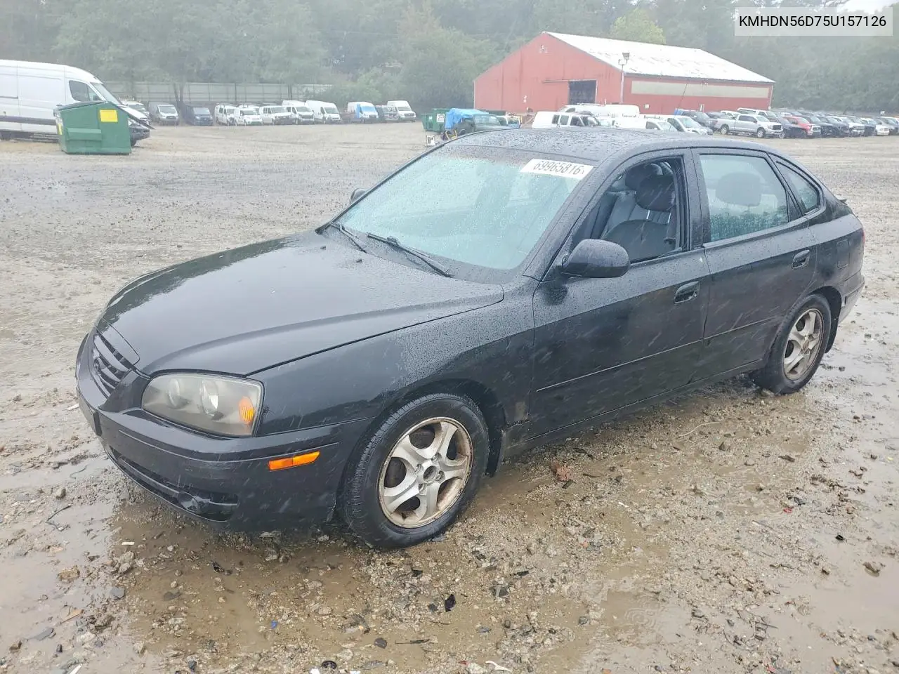 HYUNDAI ELANTRA 2005, VIN KMHDN56D75U157126