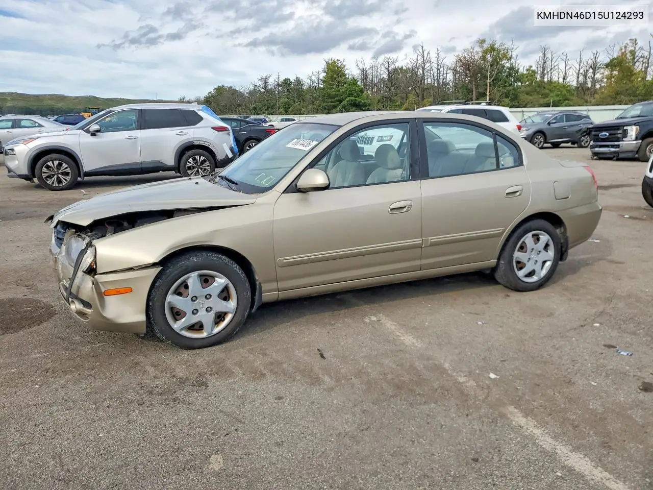 HYUNDAI ELANTRA 2005, VIN KMHDN46D15U124293