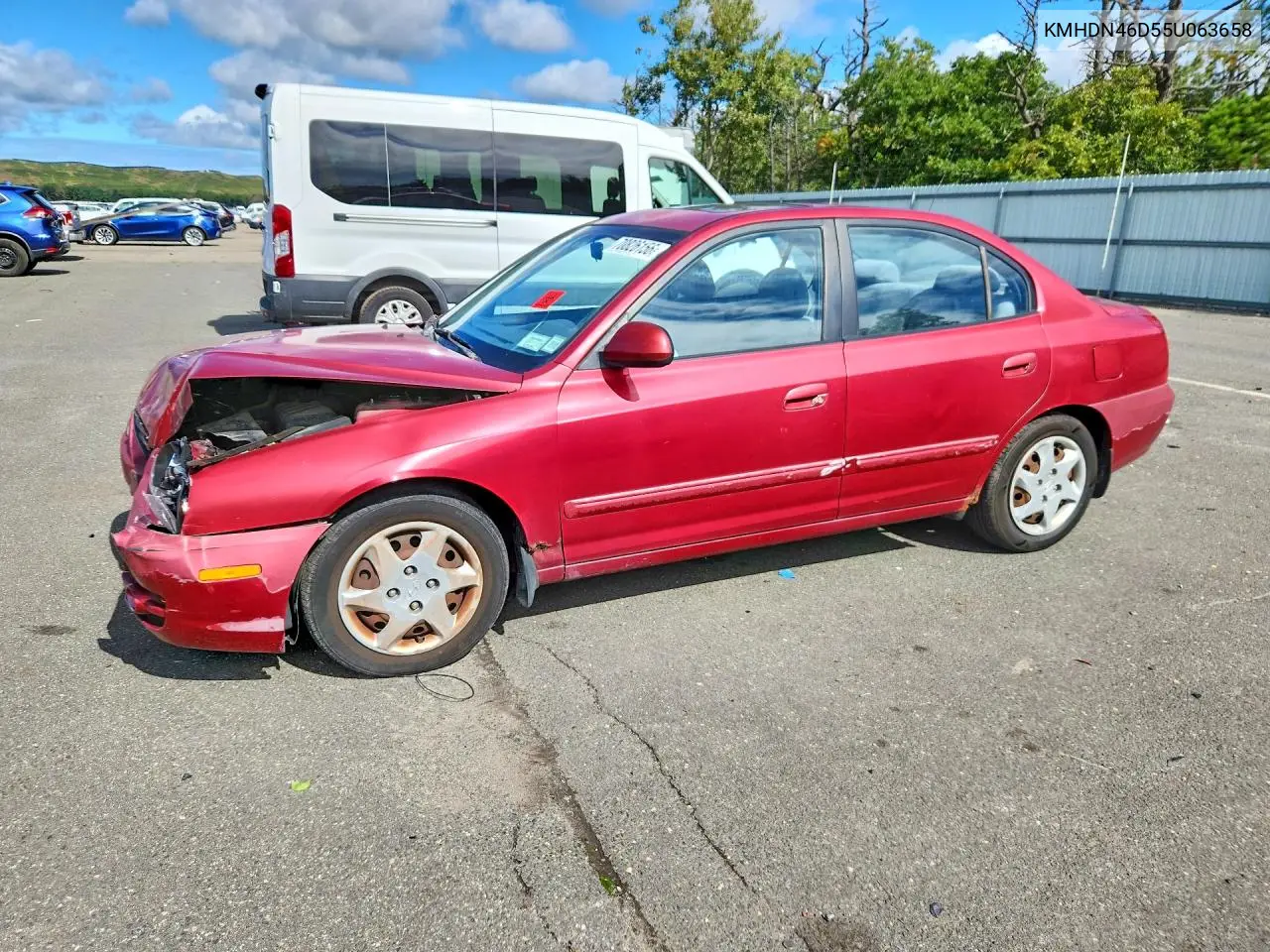 HYUNDAI ELANTRA 2005, VIN KMHDN46D55U063658