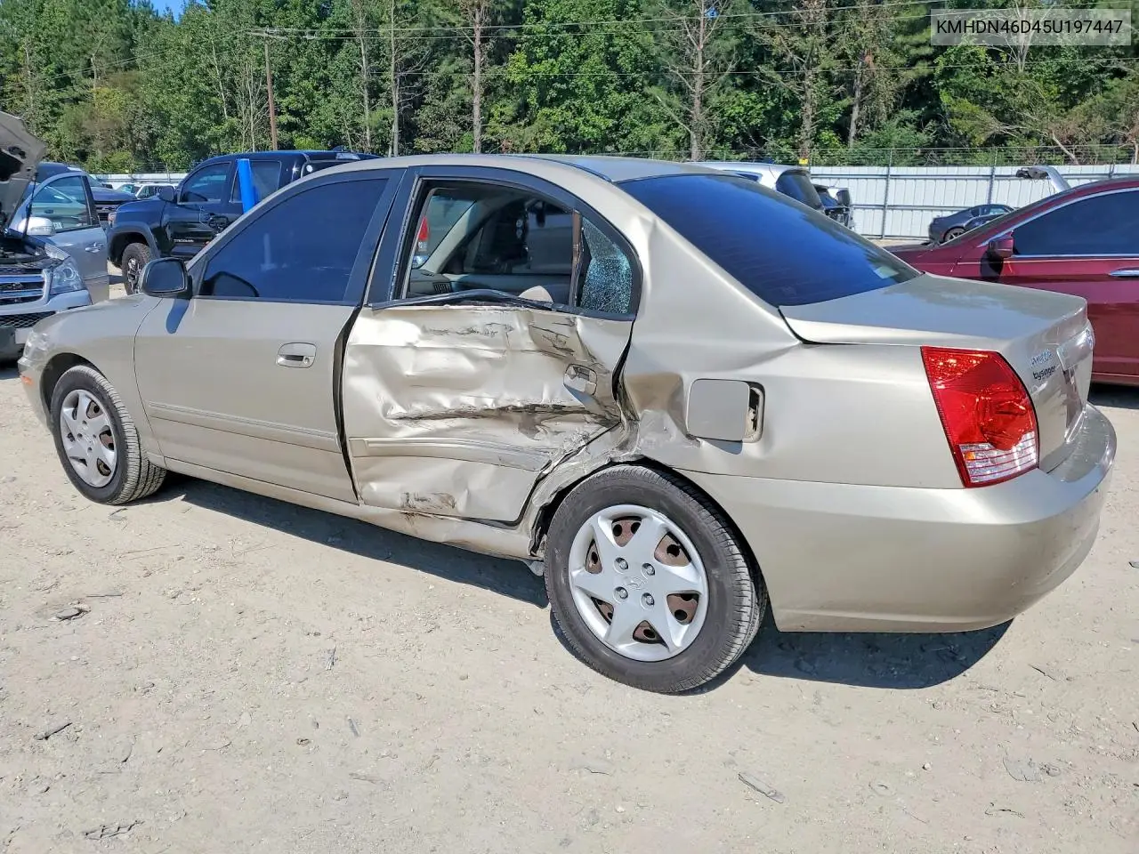 2005 HYUNDAI ELANTRA VIN KMHDN46D45U197447 — фото 2