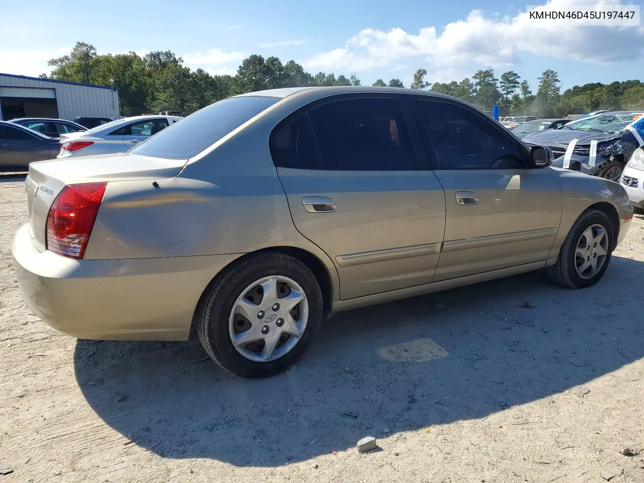 2005 HYUNDAI ELANTRA VIN KMHDN46D45U197447 — фото 3