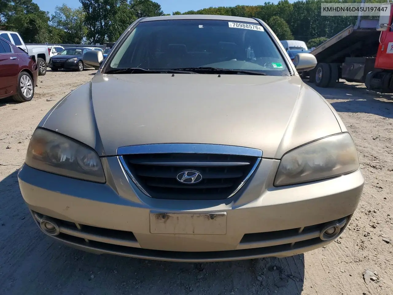 2005 HYUNDAI ELANTRA VIN KMHDN46D45U197447 — фото 5