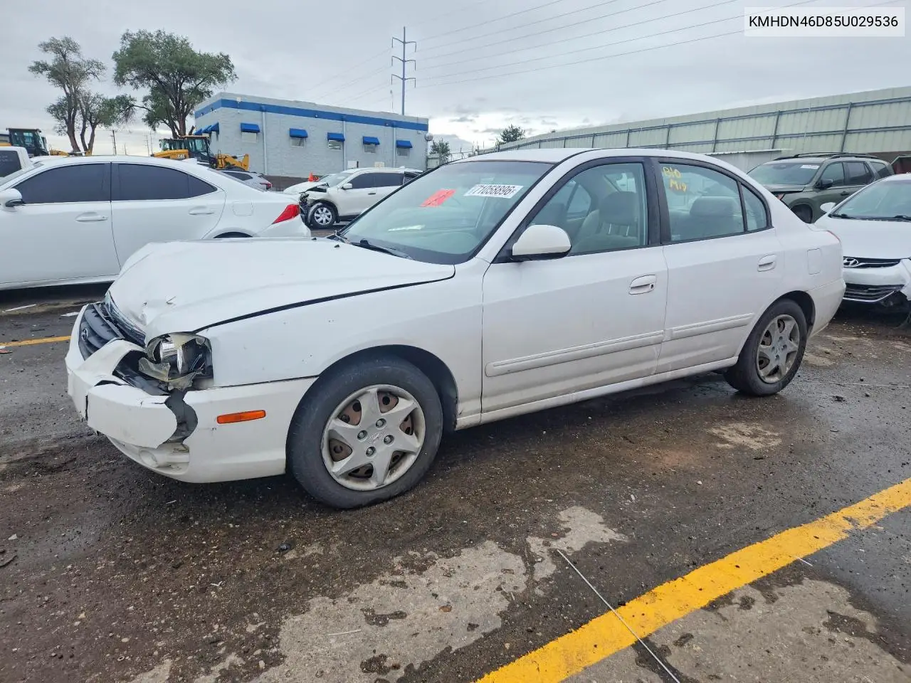 HYUNDAI ELANTRA 2005, VIN KMHDN46D85U029536