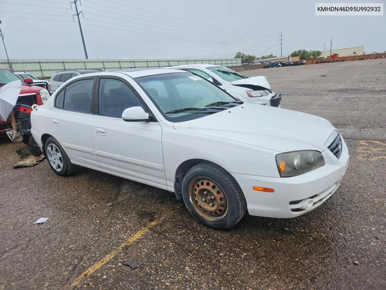 2005 HYUNDAI ELANTRA VIN KMHDN46D95U992932 — фото 4
