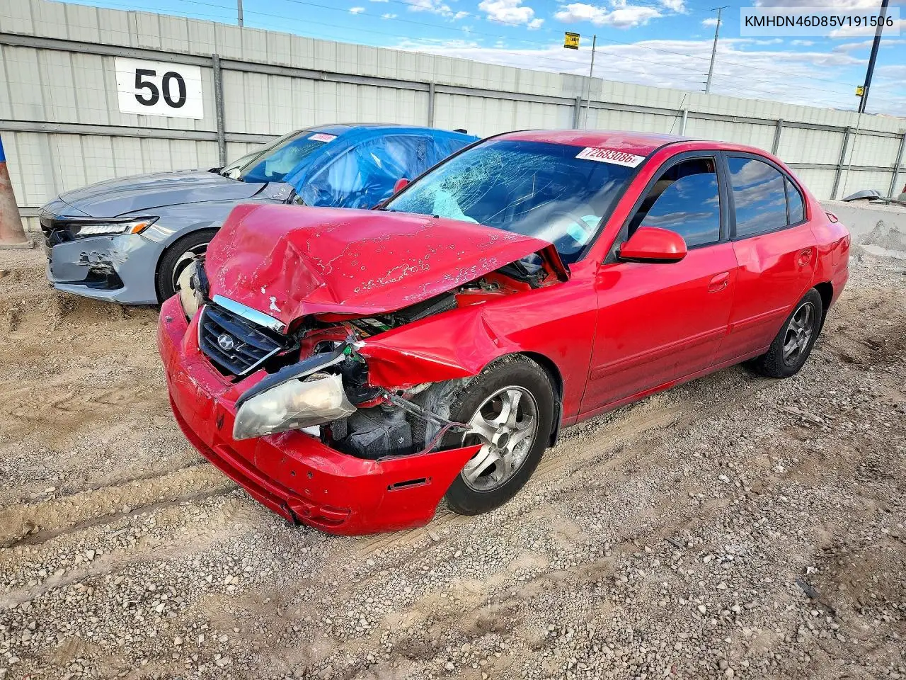 HYUNDAI ELANTRA 2005, VIN KMHDN46D85V191506