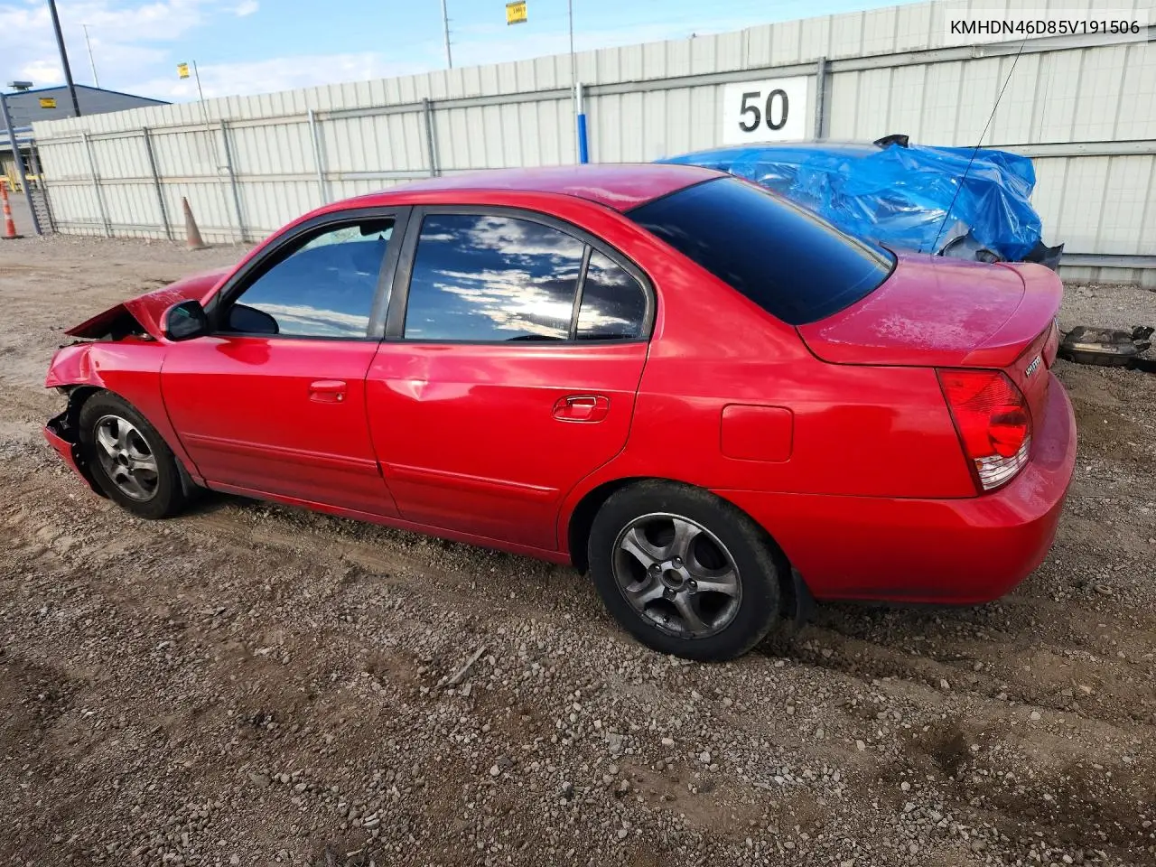 2005 HYUNDAI ELANTRA VIN KMHDN46D85V191506 — фото 2