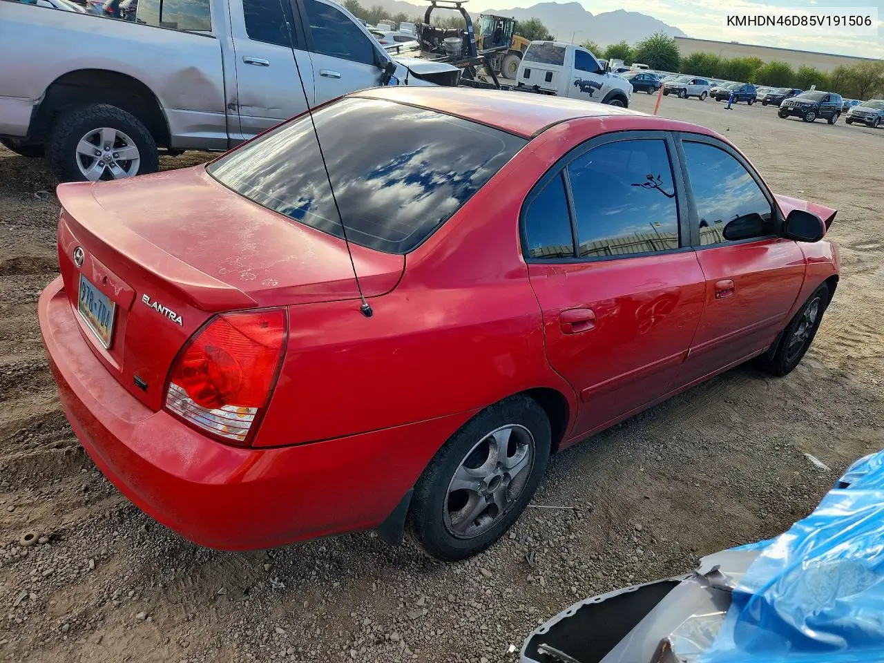 2005 HYUNDAI ELANTRA VIN KMHDN46D85V191506 — фото 3