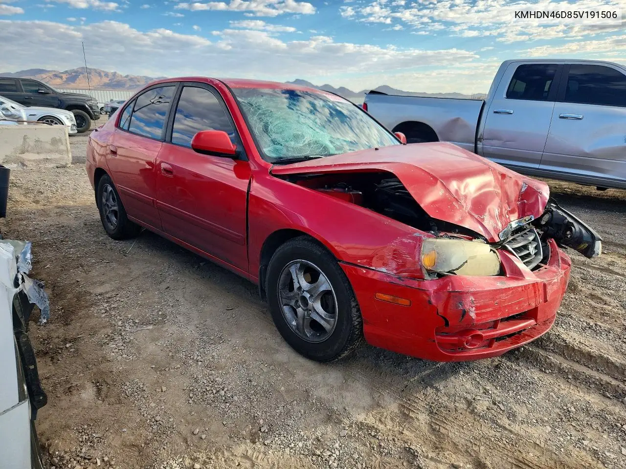 2005 HYUNDAI ELANTRA VIN KMHDN46D85V191506 — фото 4