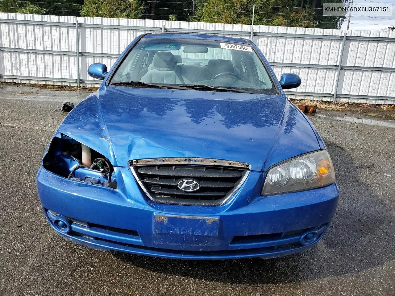 2006 HYUNDAI ELANTRA VIN KMHDN46DX6U367151 — фото 5