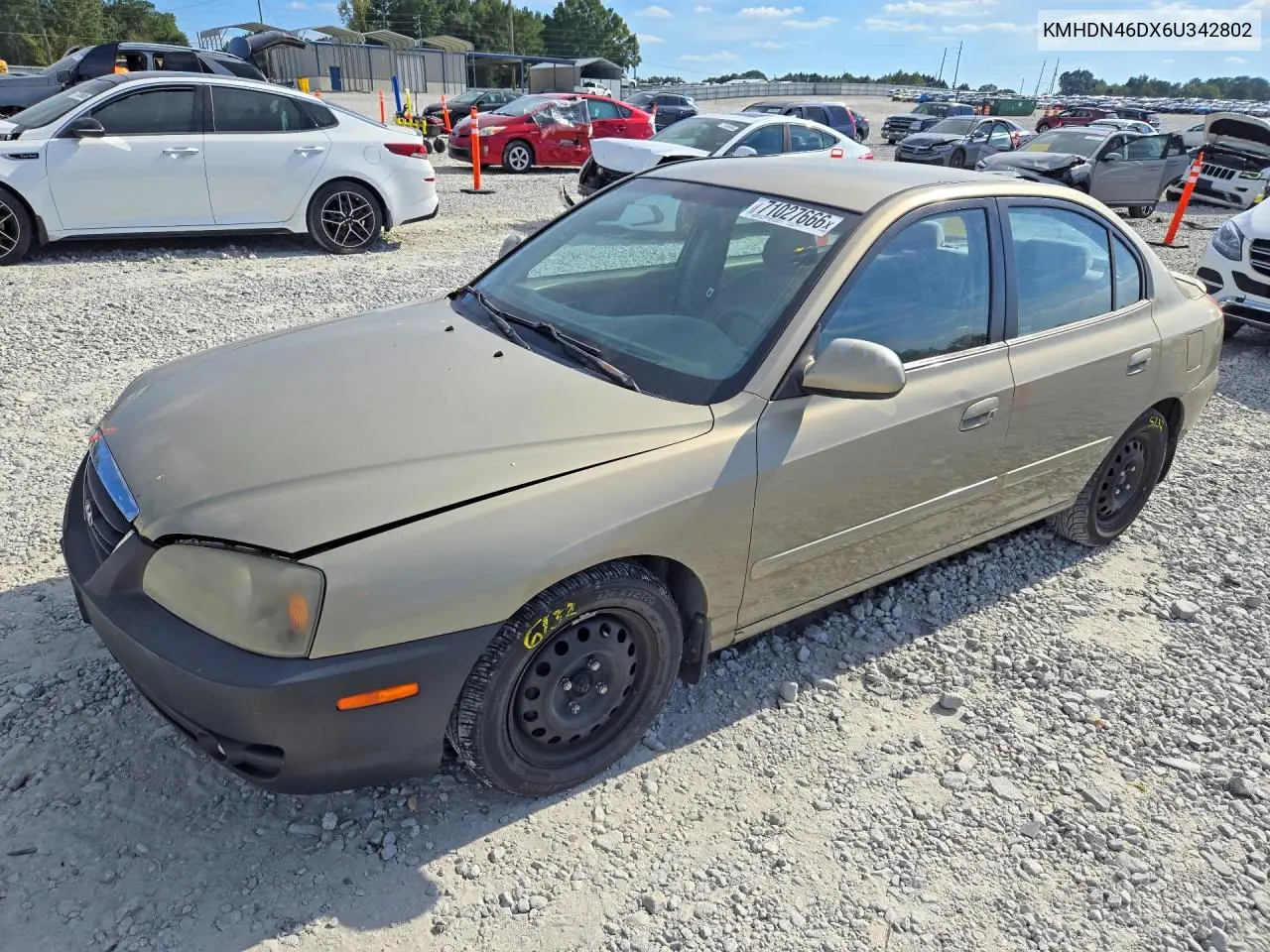 HYUNDAI ELANTRA 2006, VIN KMHDN46DX6U342802