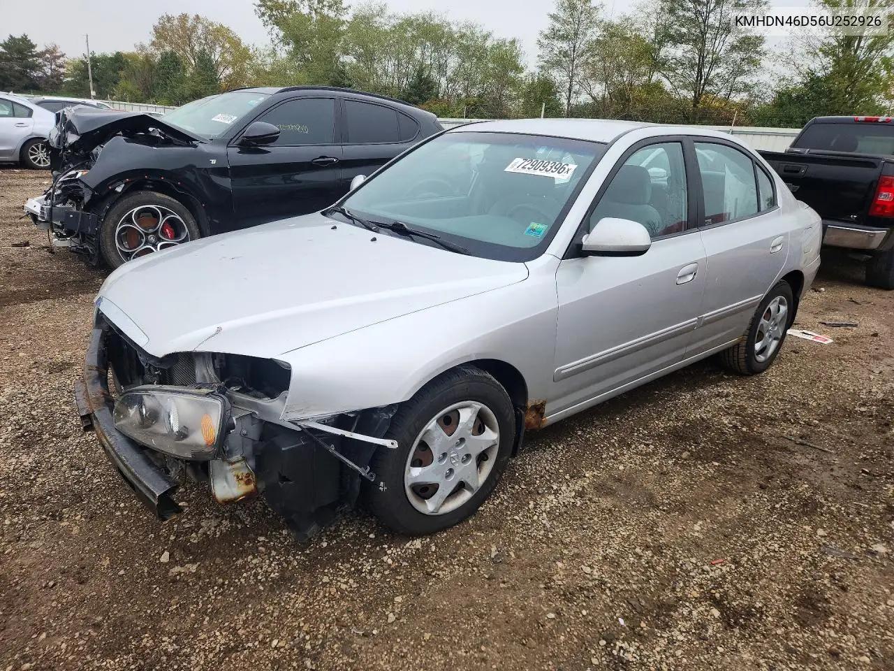 HYUNDAI ELANTRA 2006, VIN KMHDN46D56U252926