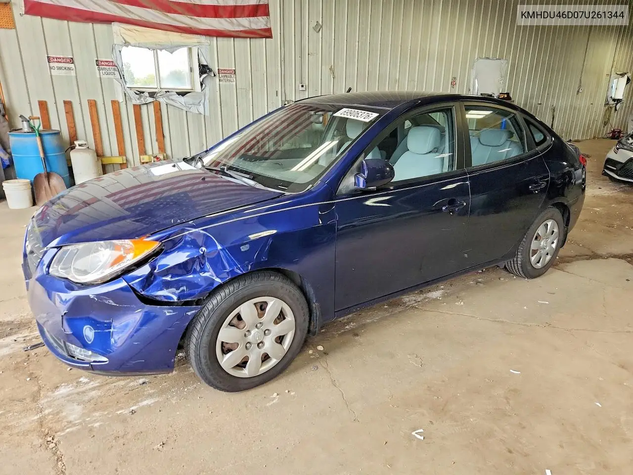HYUNDAI ELANTRA 2007, VIN KMHDU46D07U261344