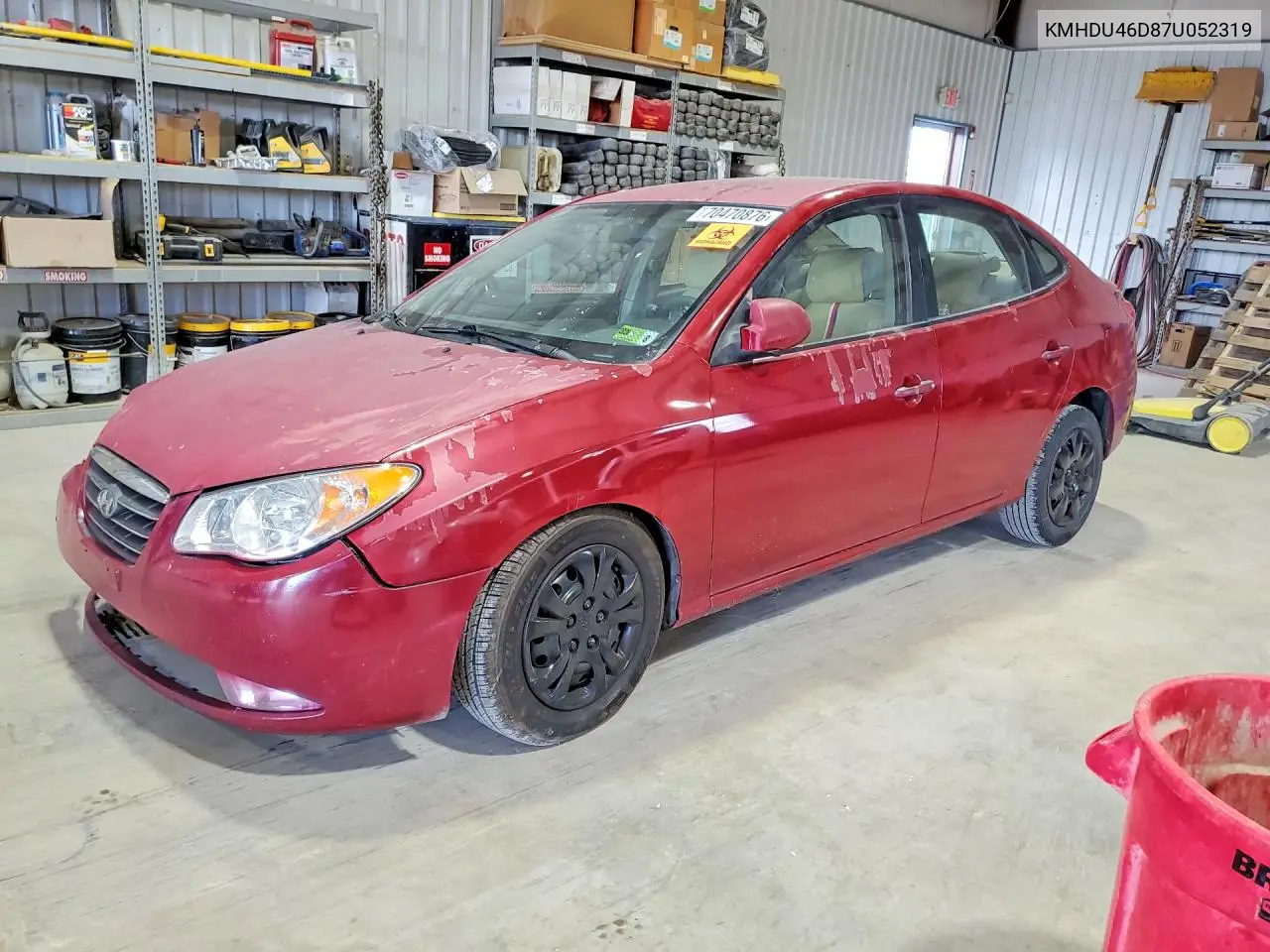 HYUNDAI ELANTRA 2007, VIN KMHDU46D87U052319